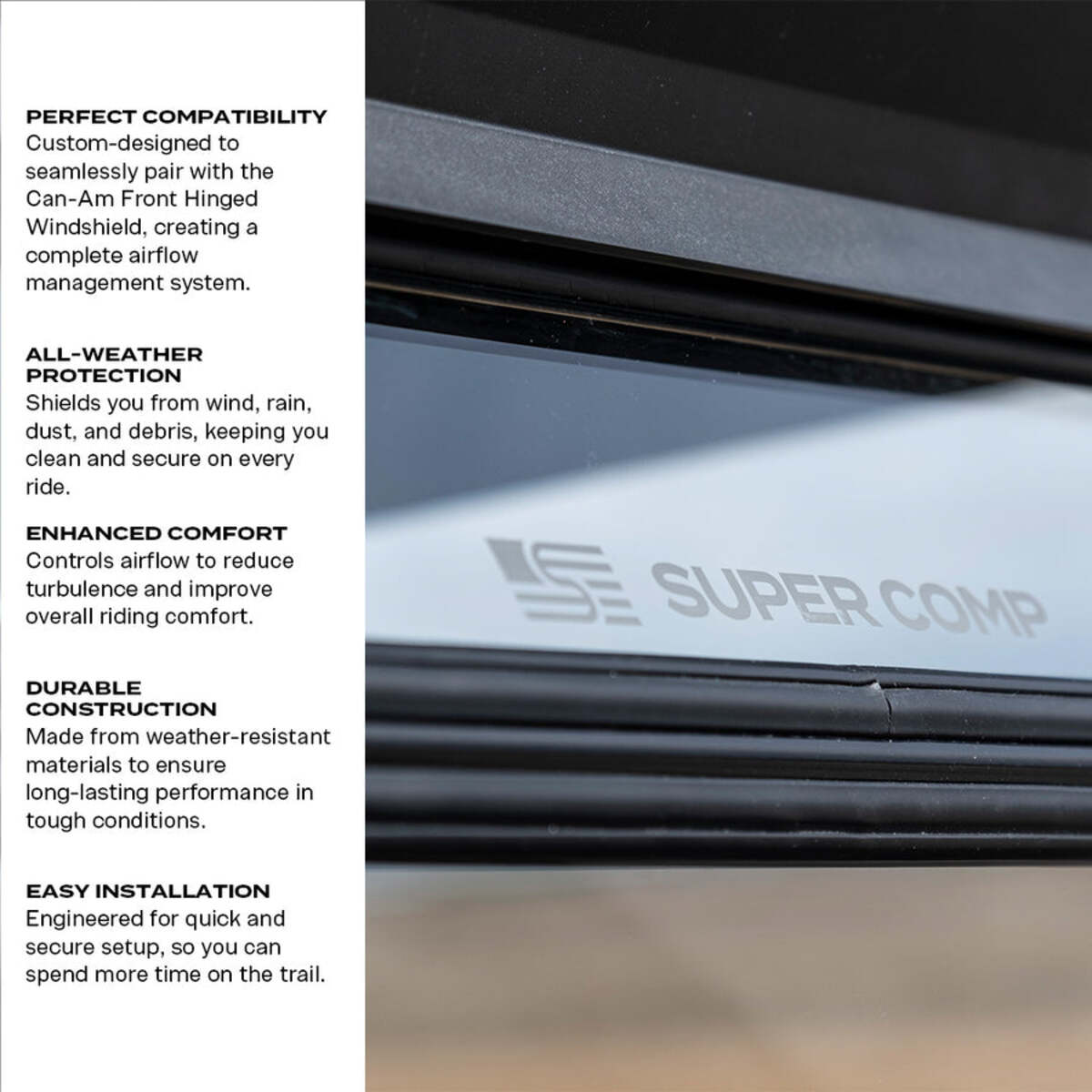 Super Comp Can-Am Commander Rear Windshield
