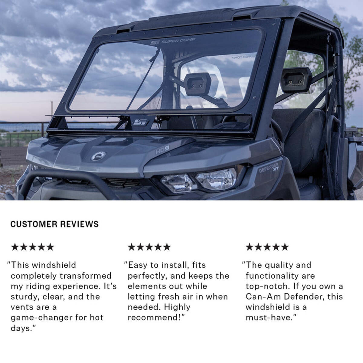 Super Comp Can-Am Defender Front Windshield