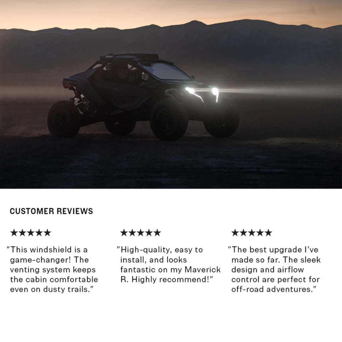 Super Comp Can-Am Maverick R Front Windshield