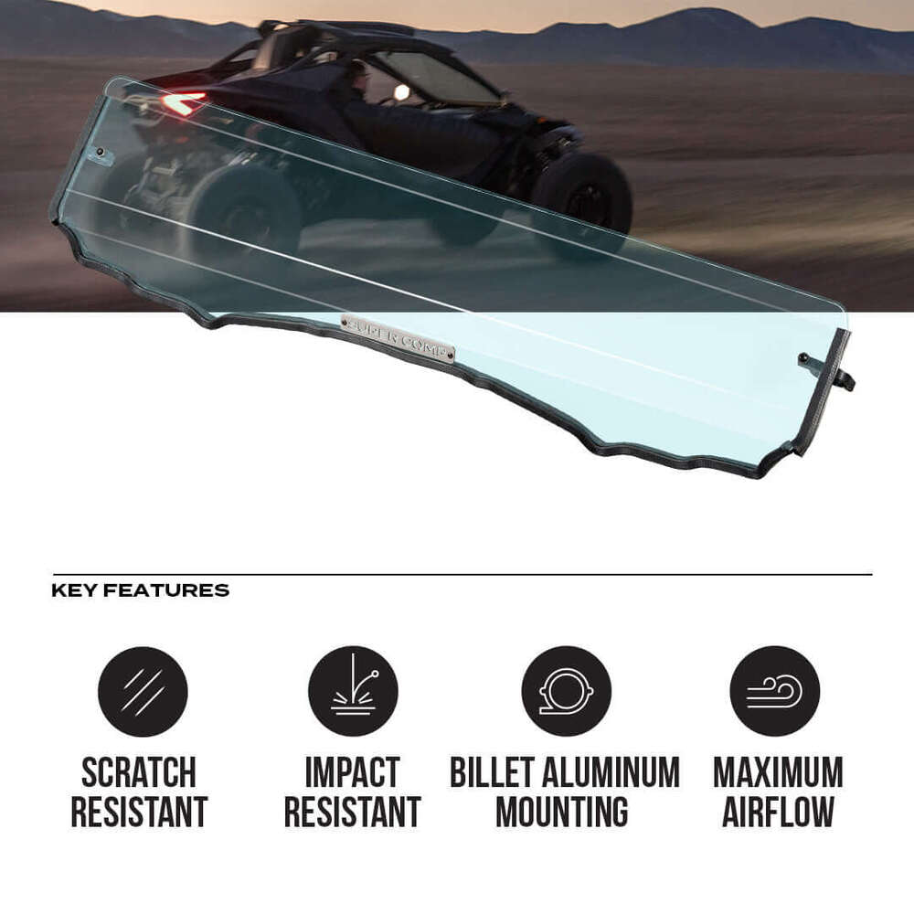 Super Comp Can-Am Maverick R Polycarbonate Half Front Windshield