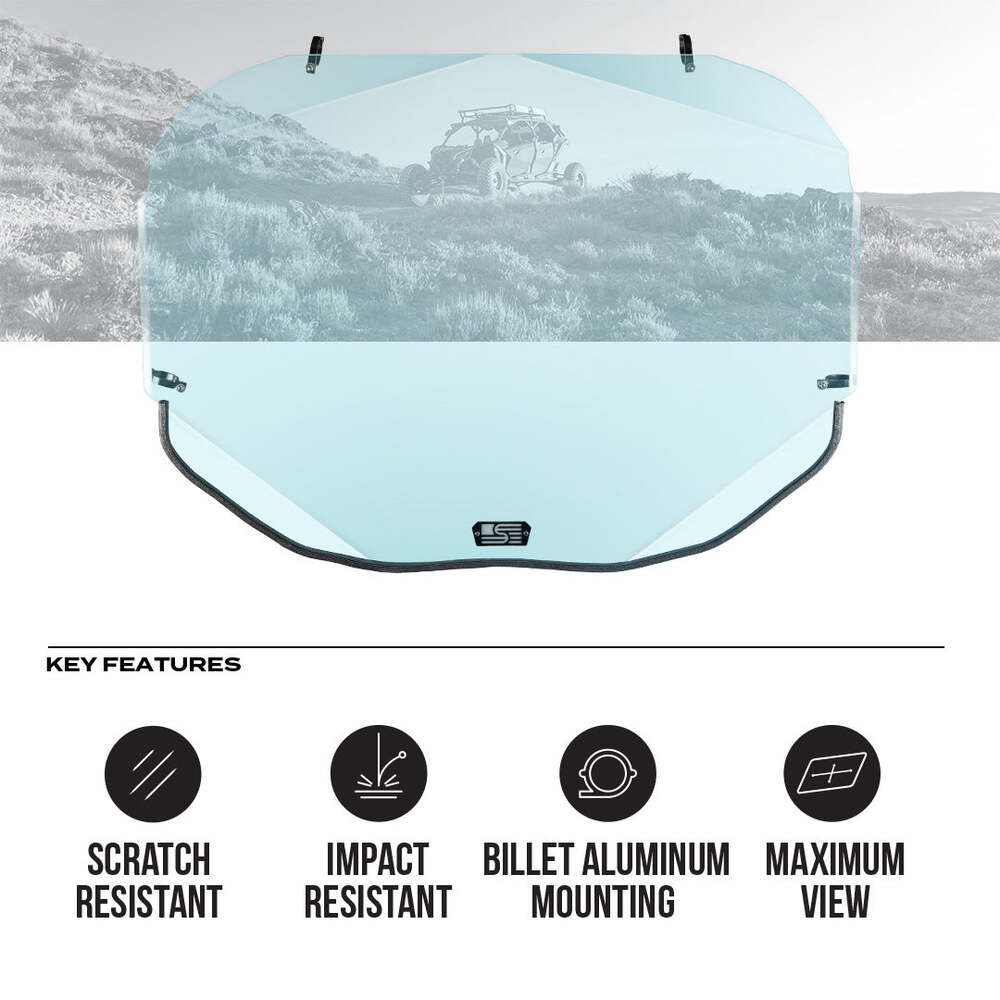 Super Comp Can-Am Maverick X3 Polycarbonate Full Front Windshield