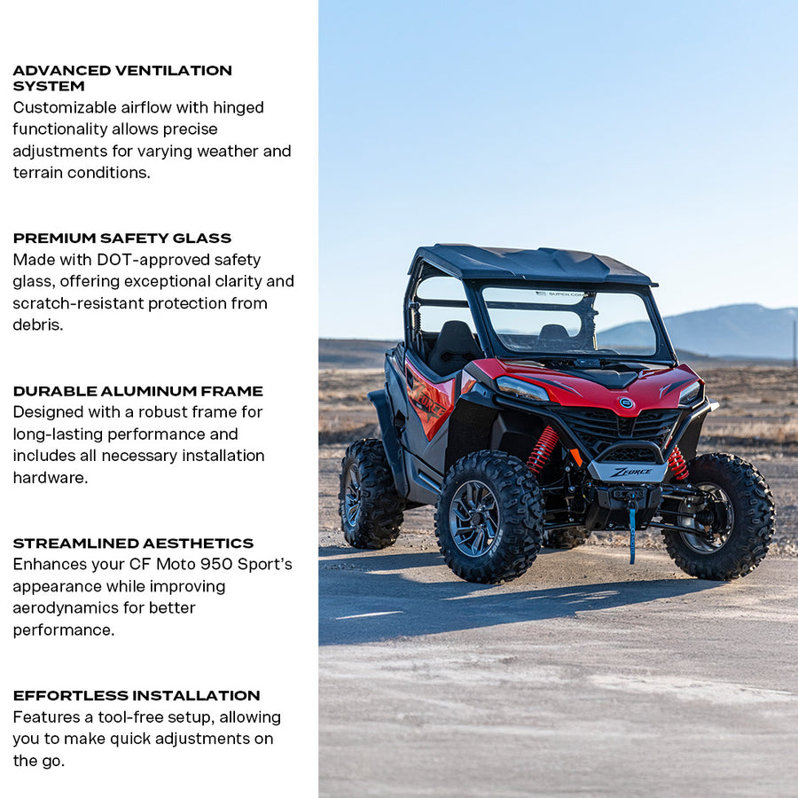 Super Comp CF Moto 950 Sport Front Windshield