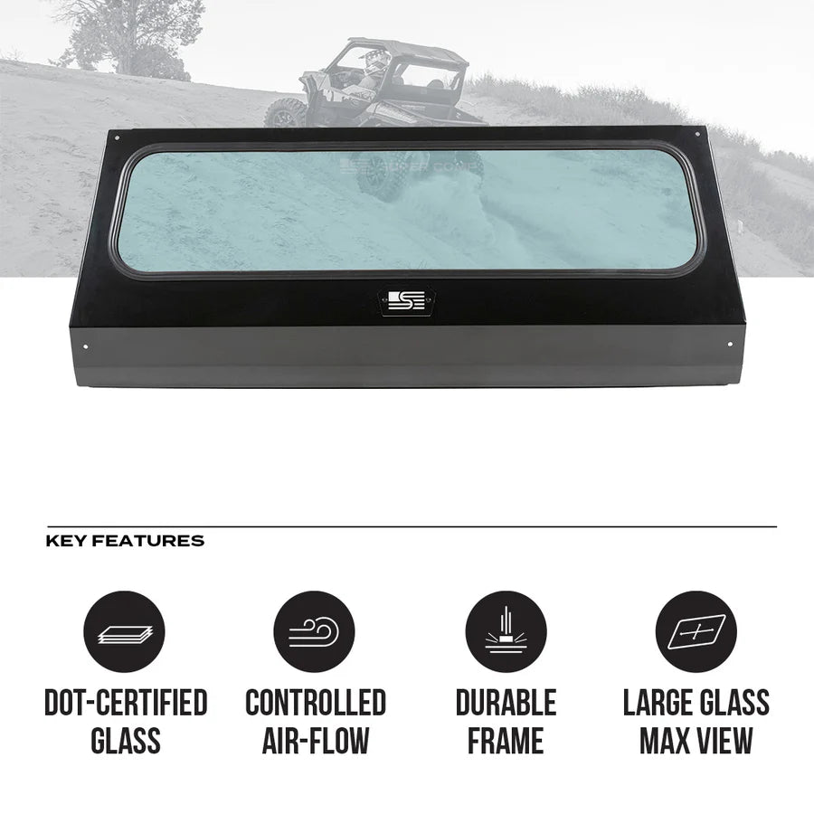 Super Comp Polaris General Rear Windshield - White