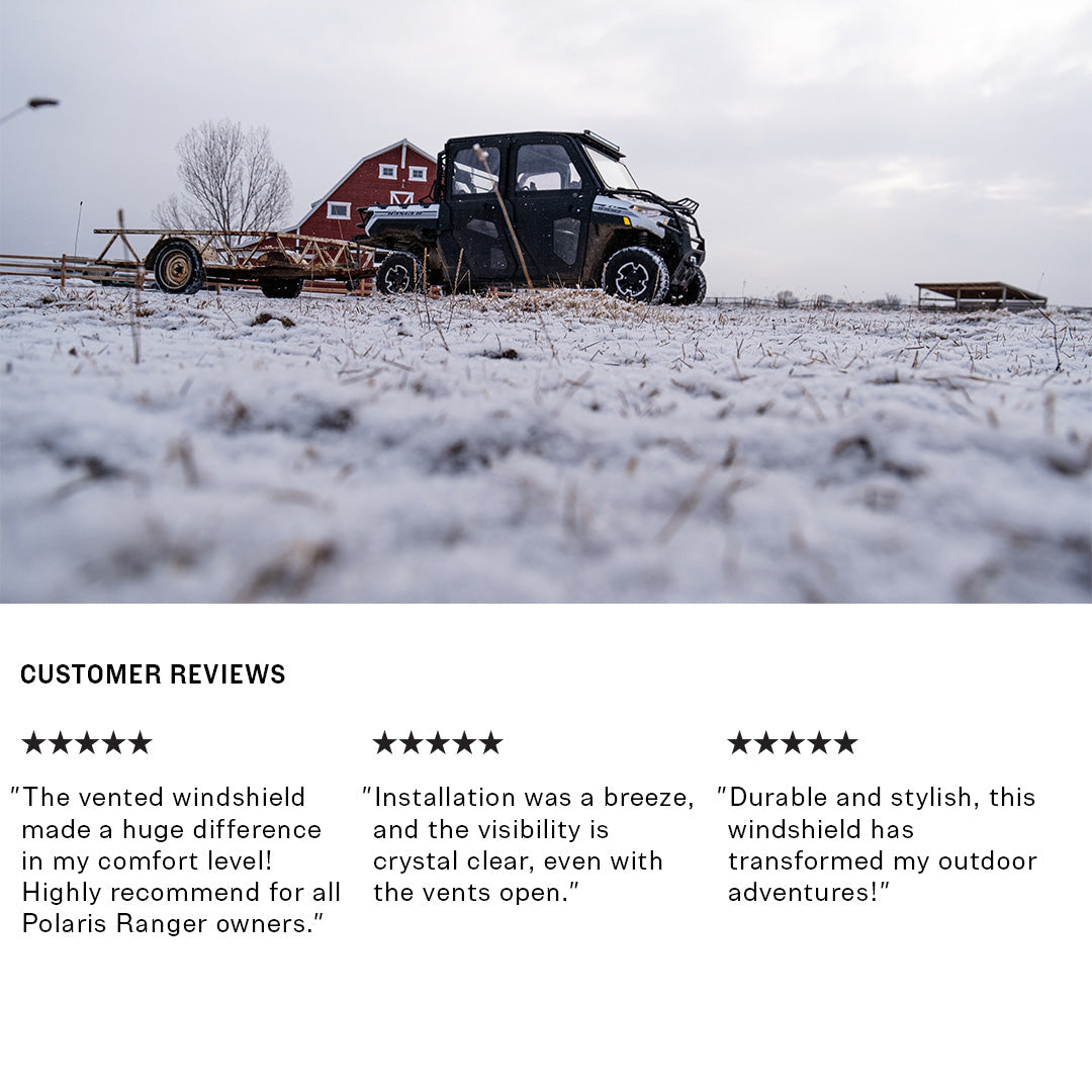 Super Comp Polaris Ranger Front Vented Windshield
