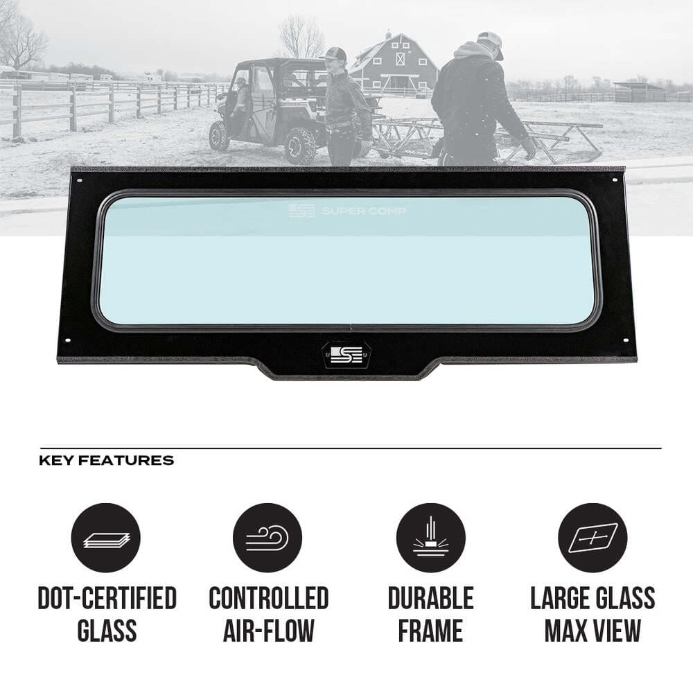 Super Comp Polaris Ranger Rear Windshield