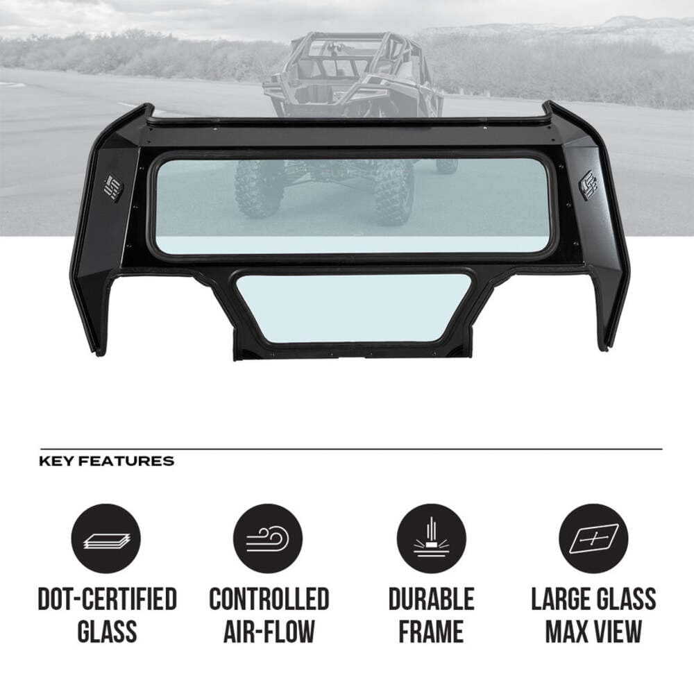 Super Comp Polaris RZR Turbo R Rear Windshield