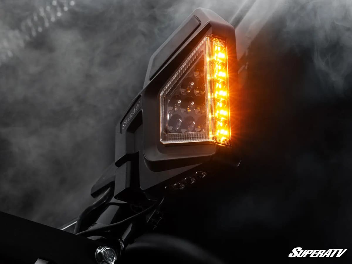 SuperATV '19+ Tracker XTR 1000 Dual Section Led Side View Mirrors