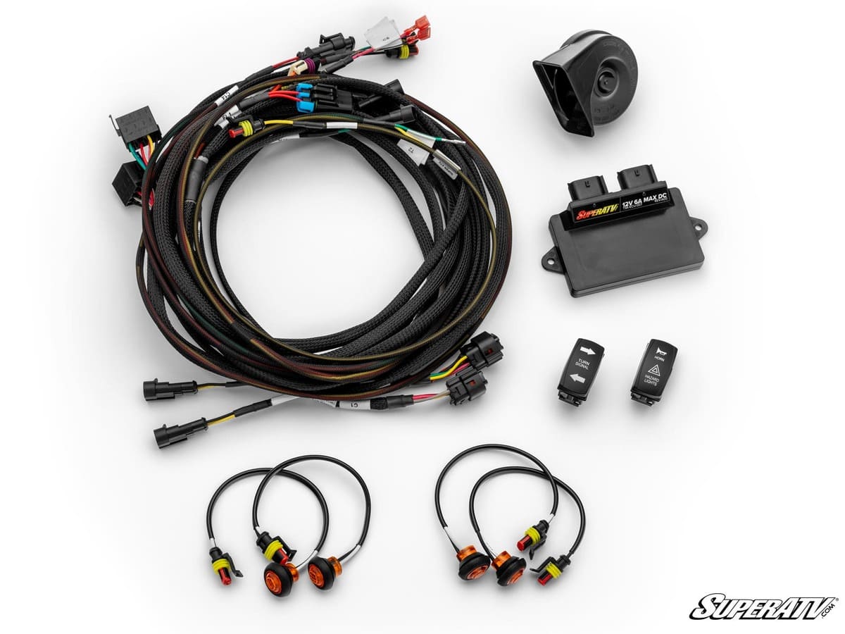 SuperATV '24+ Kawasaki Ridge HVAC Deluxe Self Canceling Turn Signal Kit