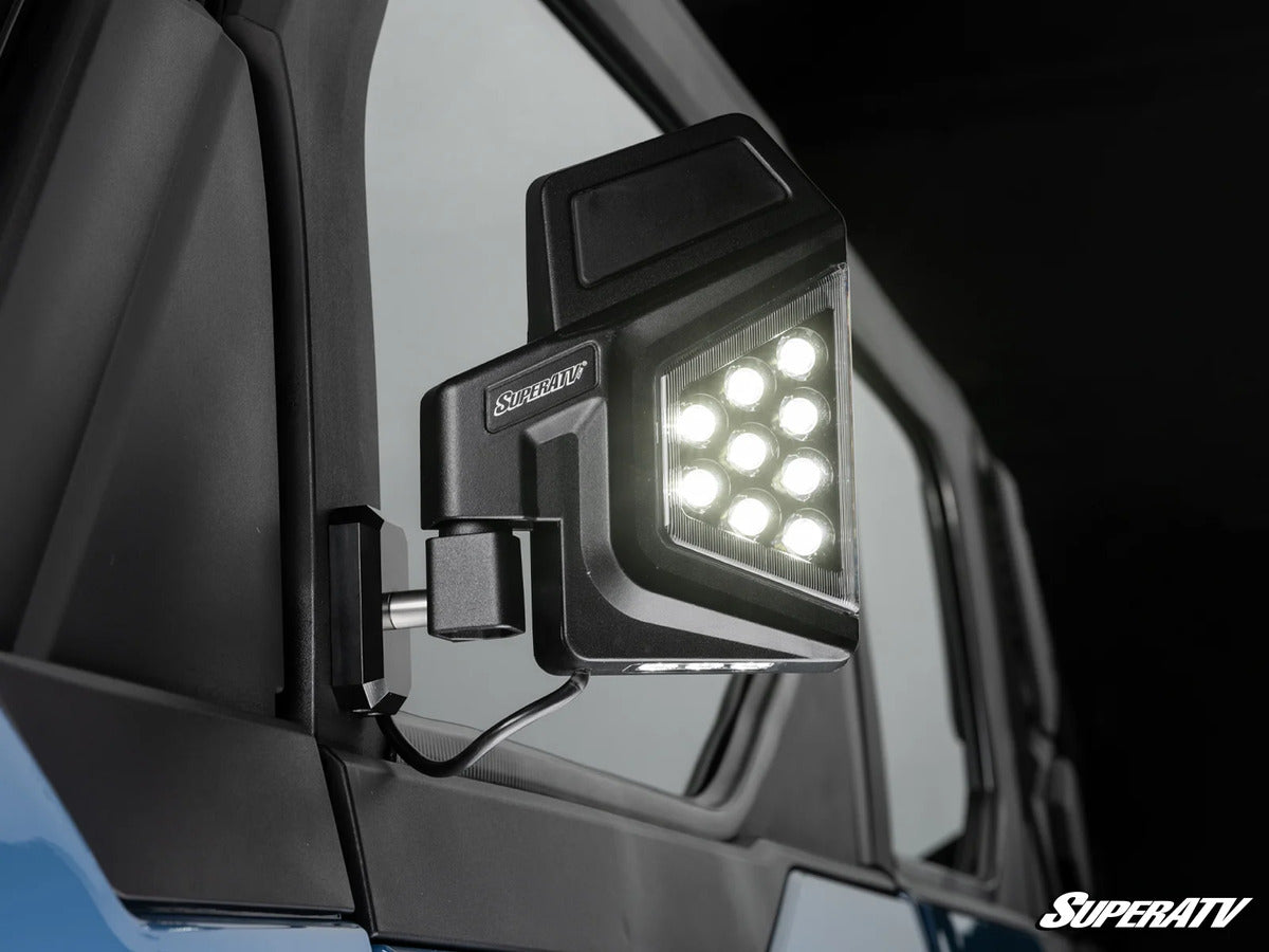 SuperATV '24+ Polaris Xpedition ADV Dual Section LED Side View Mirrors