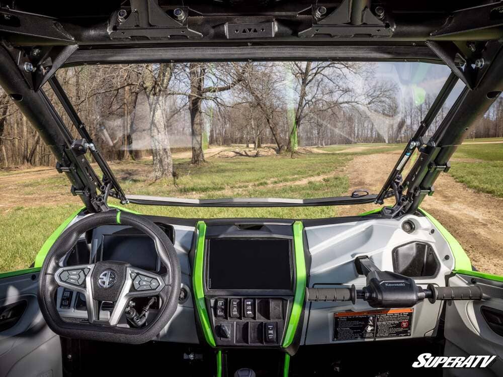 SuperATV '26+ Kawasaki Teryx4 H2 Scratch-Resistant Flip Windshield