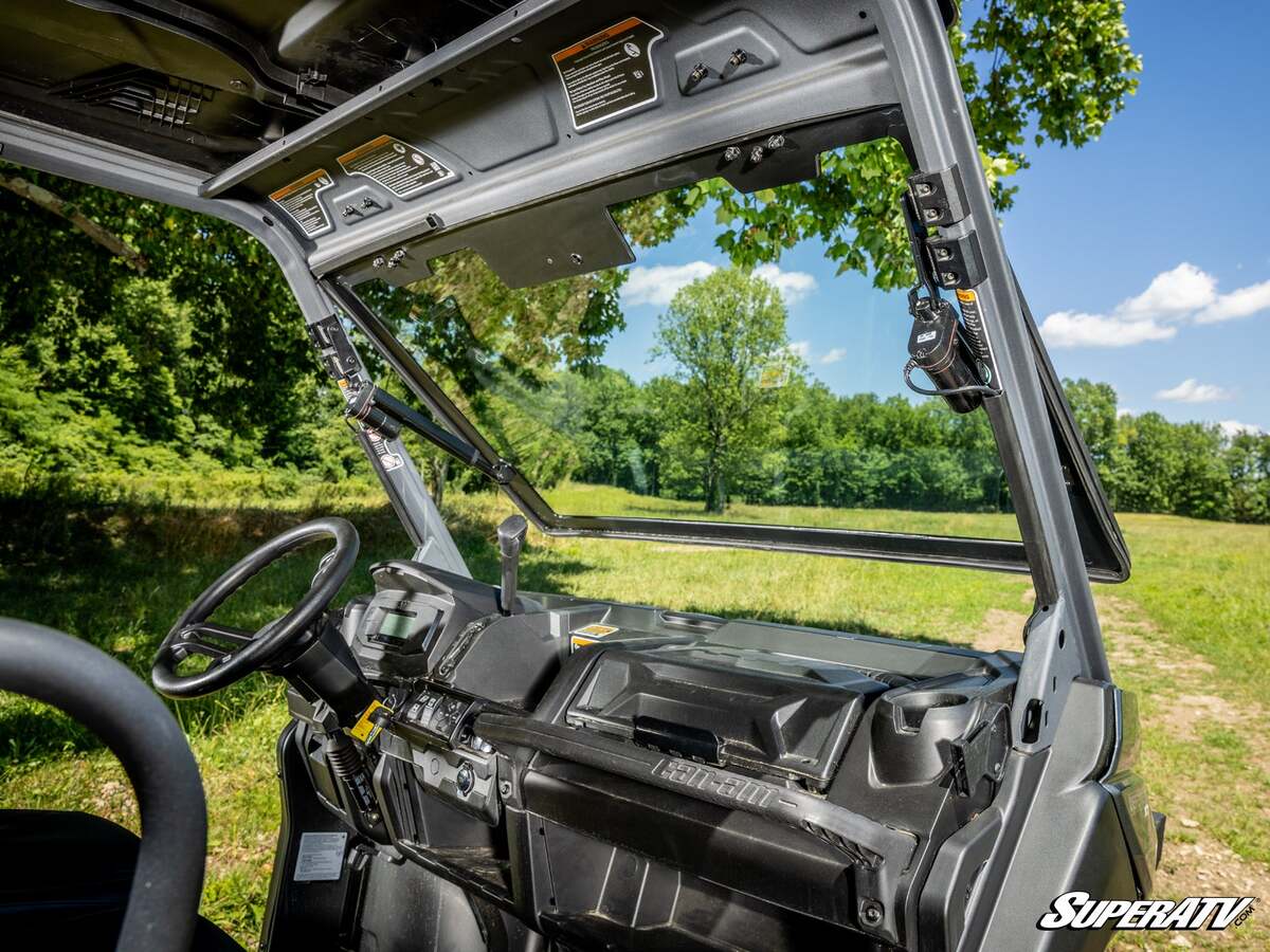 SuperATV Can-Am Defender Max Drive Power Flip Glass Windshield