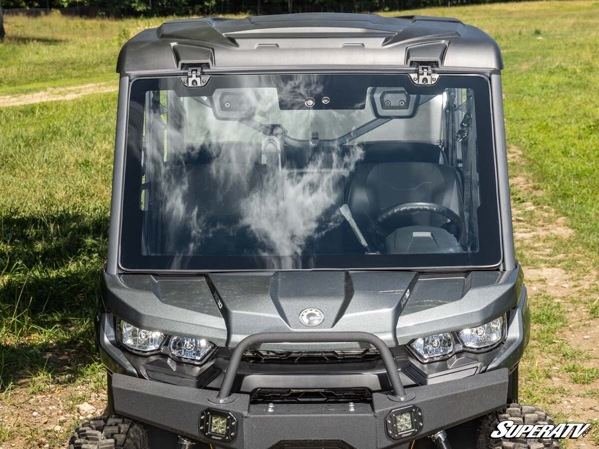 SuperATV Can-Am Defender Max Drive Power Flip Glass Windshield