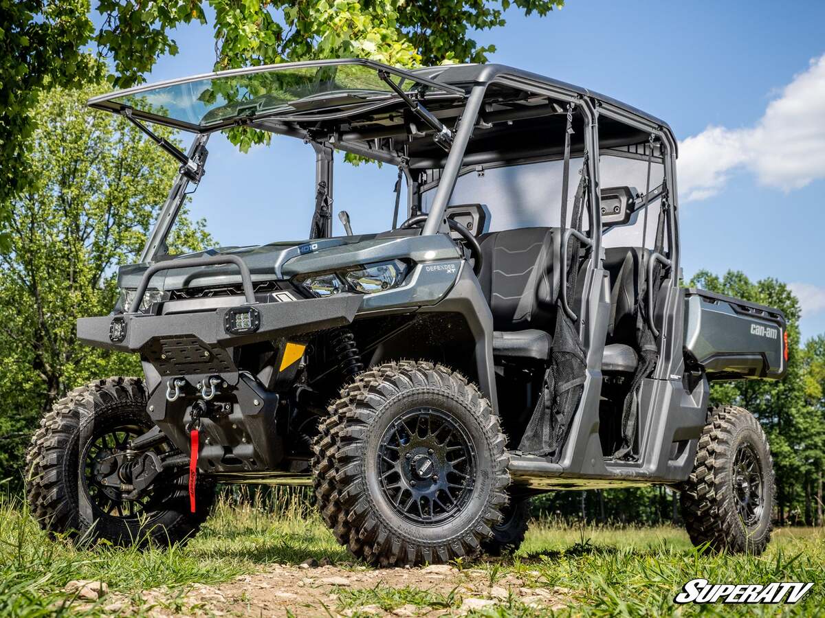 SuperATV Can-Am Defender Max Drive Power Flip Glass Windshield