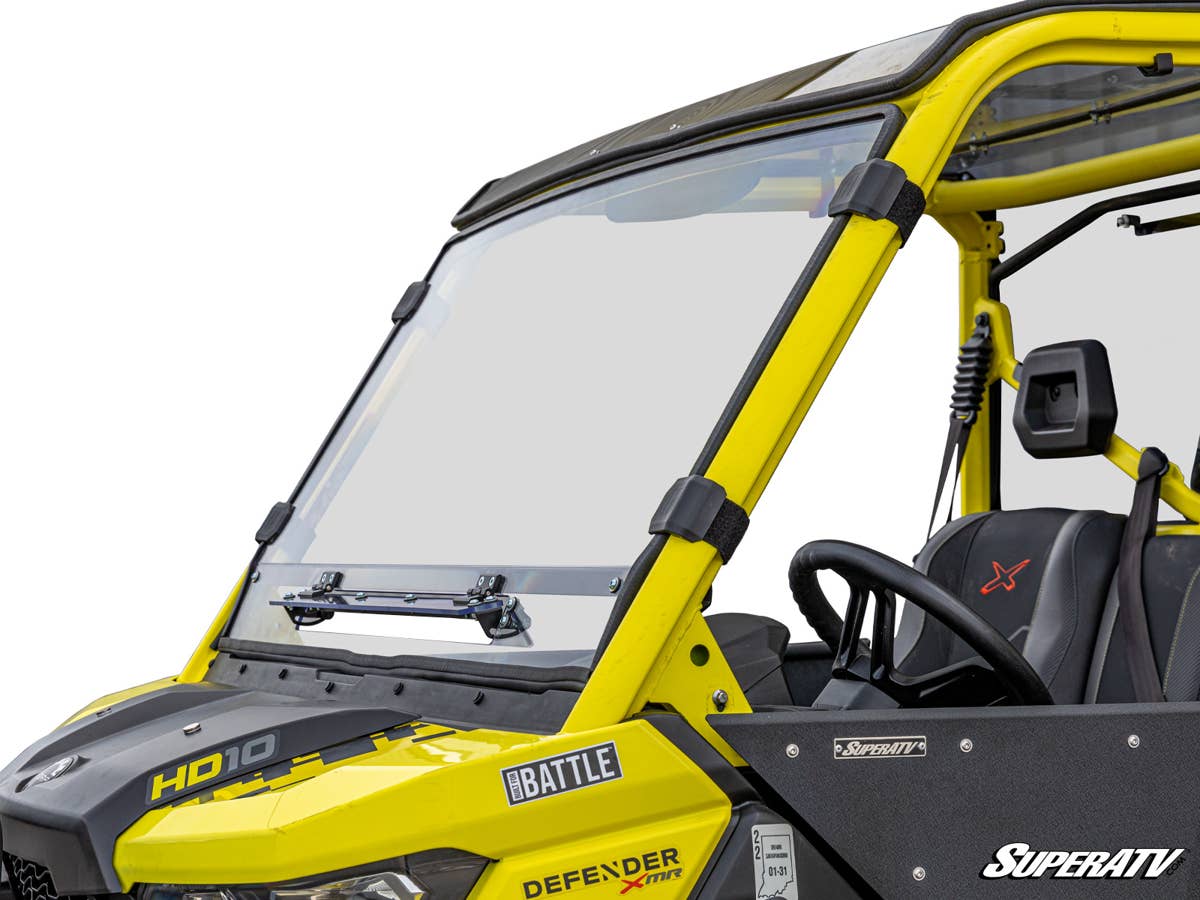 SuperATV Can-Am Defender Scratch Resistant Vented Full Windshield