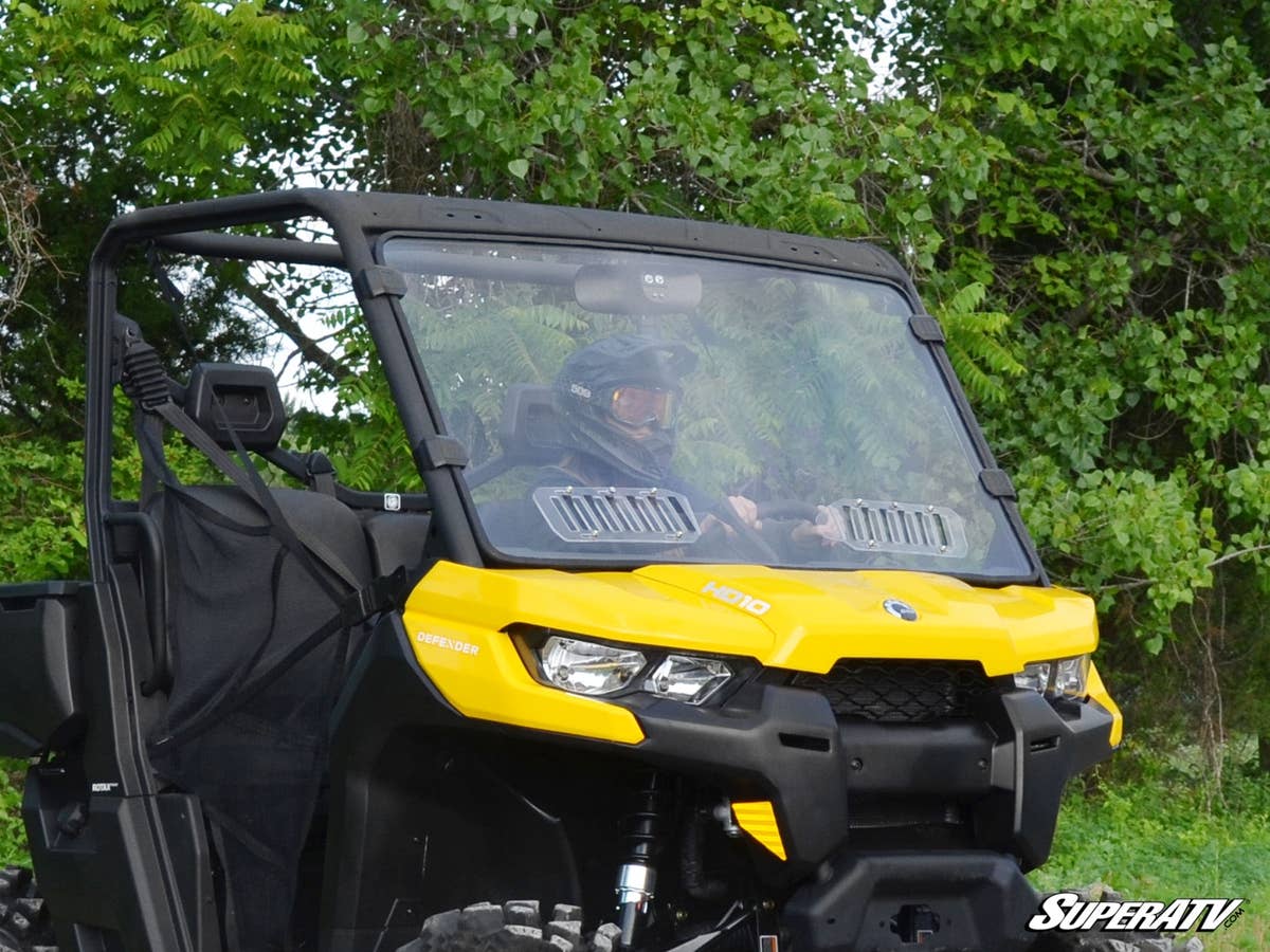 SuperATV Can-Am Defender Scratch Resistant Vented Full Windshield