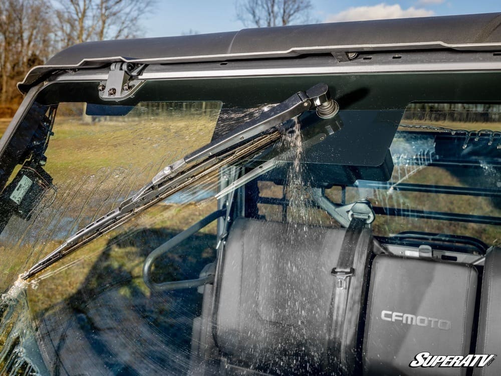 SuperATV CFMoto UForce 1000 MaxDrive Power Flip Glass Windshield