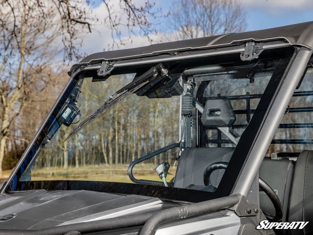 SuperATV CFMoto UForce 1000 MaxDrive Power Flip Glass Windshield