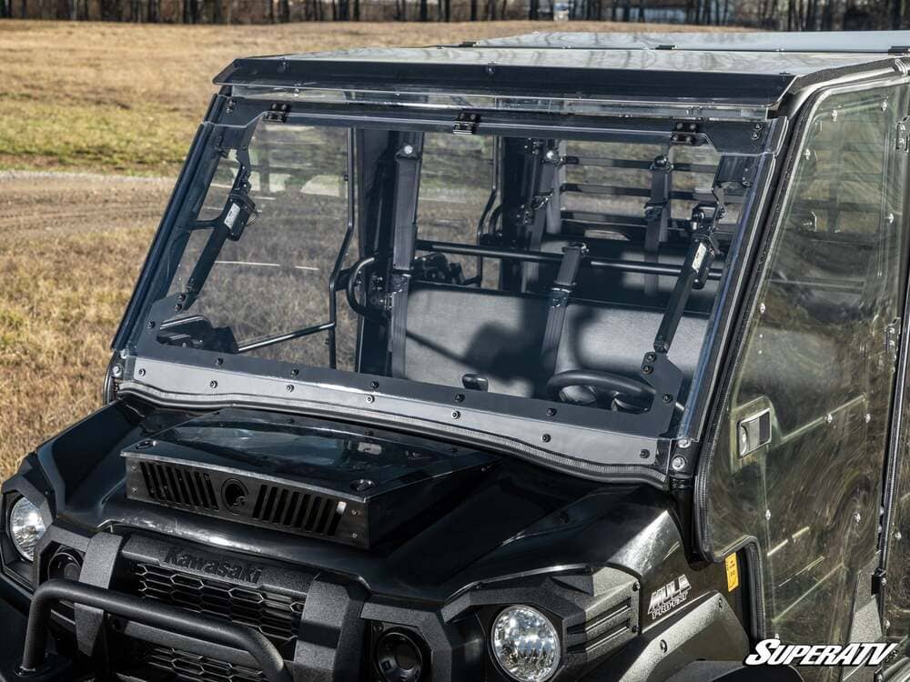 SuperATV Kawasaki Mule Pro Max Drive Power Flip Windshield