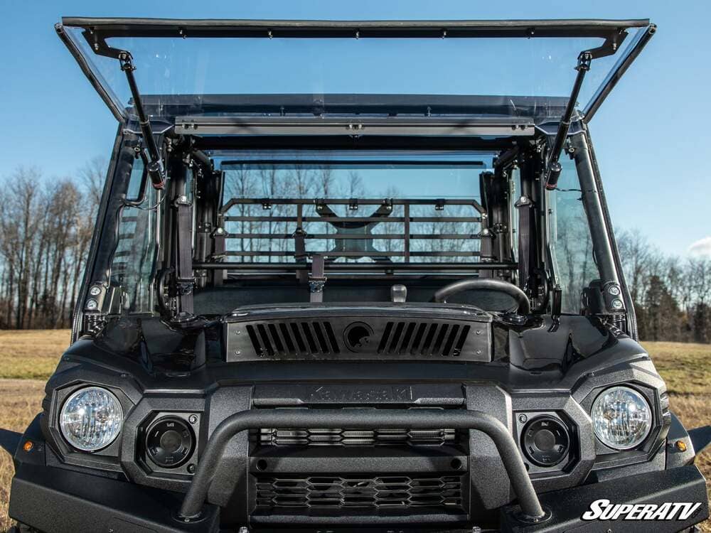 SuperATV Kawasaki Mule Pro Max Drive Power Flip Windshield