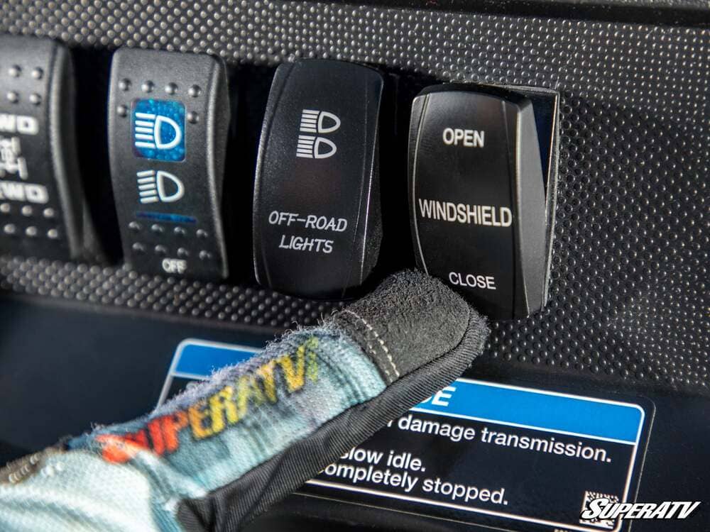 SuperATV Kawasaki Mule Pro Max Drive Power Flip Windshield