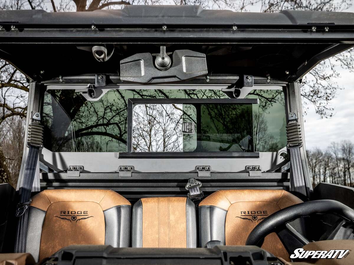 SuperATV Kawasaki Ridge Glass Sliding Rear Windshield