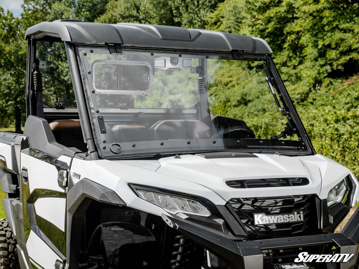 SuperATV Kawasaki Ridge Scratch-Resistant Flip Windshield