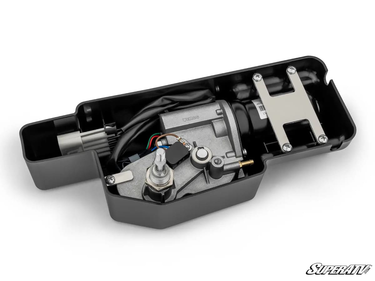 SuperATV MaxDrive Power UTV Windshield Flip Glass Electric Wiper Kit