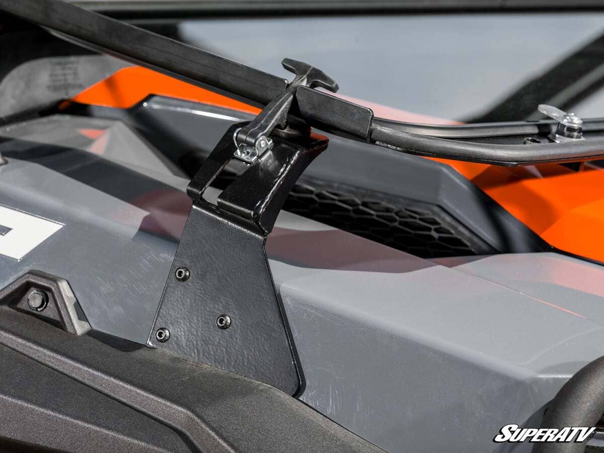 SuperATV Polaris General 1000 Flip-Down Glass Windshield