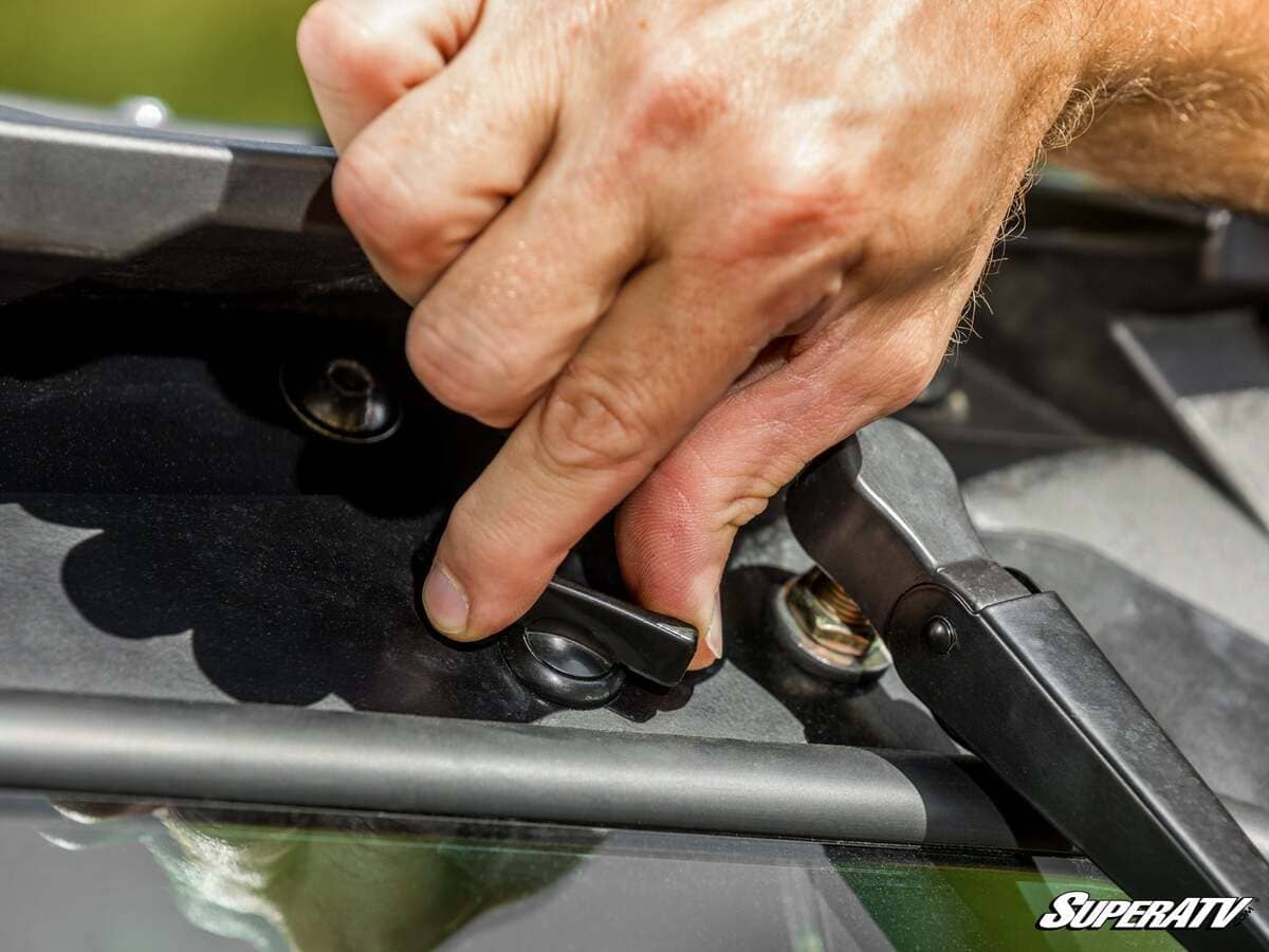 SuperATV Polaris General 1000 Flip-Down Glass Windshield