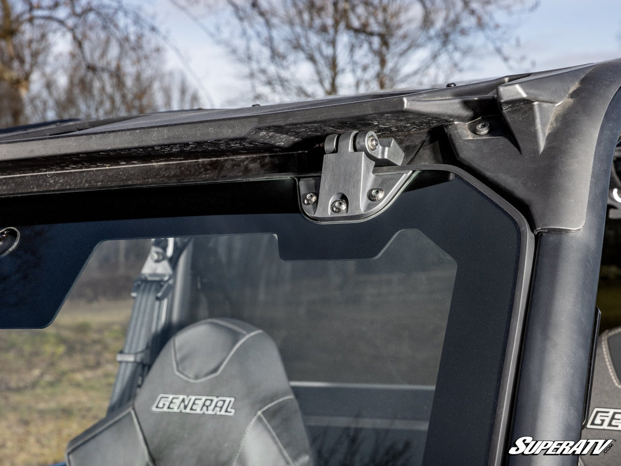 SuperATV Polaris General 1000 Max Drive Power Flip Glass Windshield