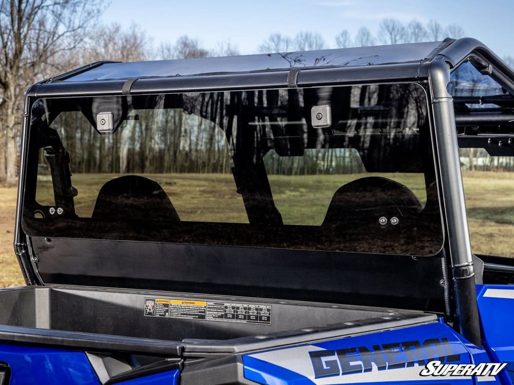 SuperATV Polaris General 1000 Rear Glass Windshield