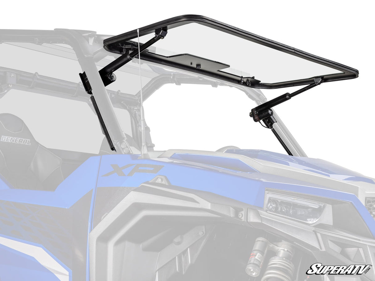 SuperATV Polaris General XP 1000 MaxDrive Power Flip Glass Windshield