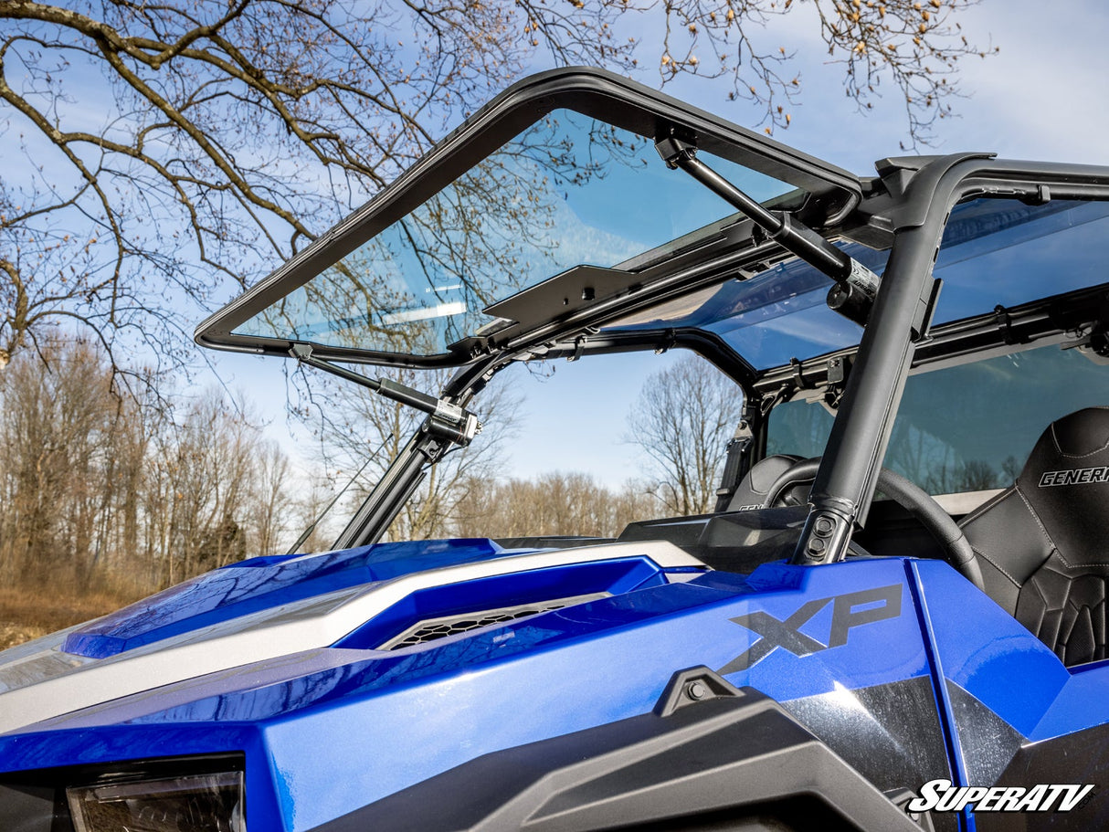 SuperATV Polaris General XP 1000 MaxDrive Power Flip Glass Windshield