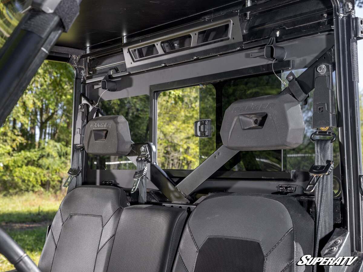 SuperATV Polaris Ranger XP 1000 Glass Sliding Rear Windshield