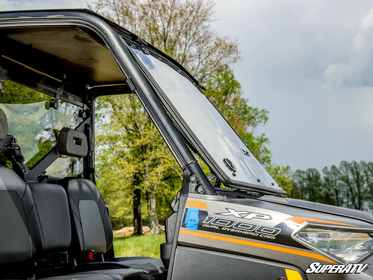 SuperATV Polaris Ranger XP Kinetic Scratch-Resistant Flip Windshield