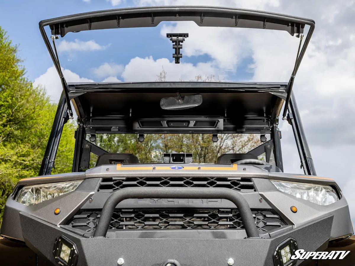 SuperATV Polaris Ranger XP Kinetic Scratch-Resistant Flip Windshield