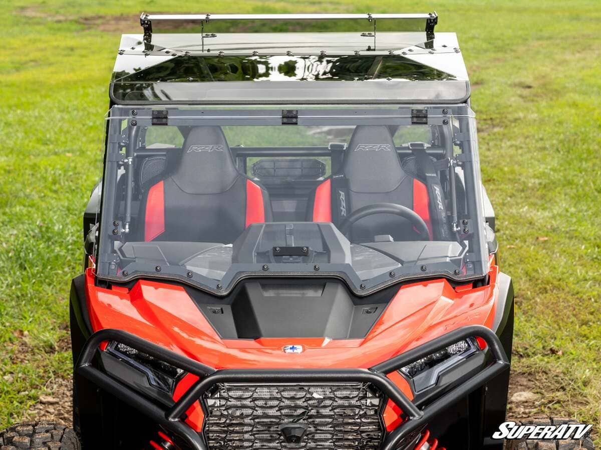 SuperATV Polaris RZR Xp Scratch-Resistant Flip Windshield