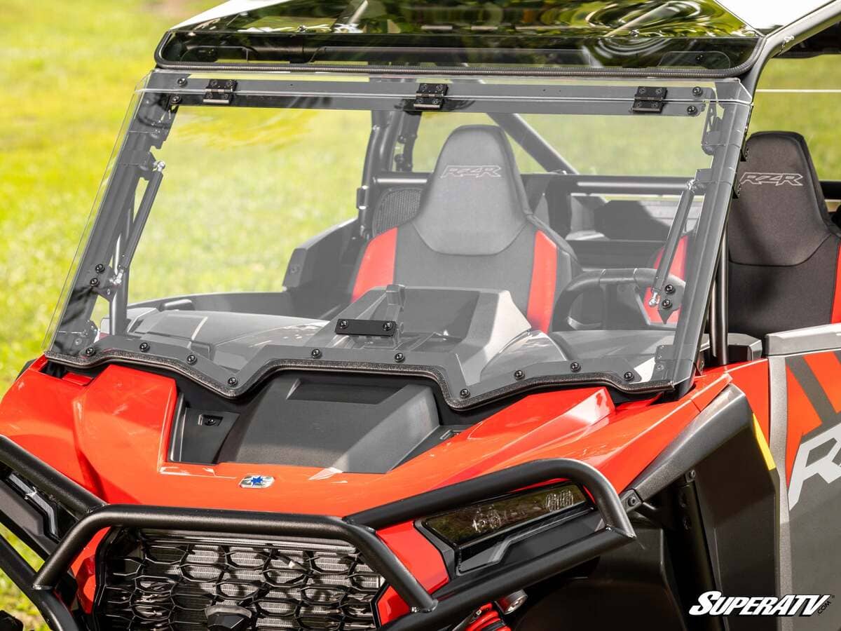 SuperATV Polaris RZR Xp Scratch-Resistant Flip Windshield