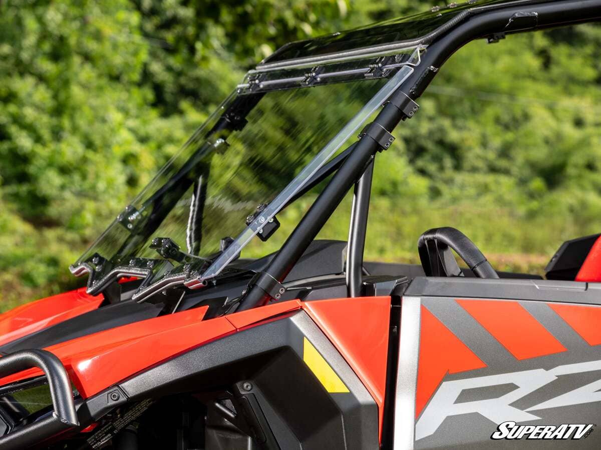 SuperATV Polaris RZR Xp Scratch-Resistant Flip Windshield