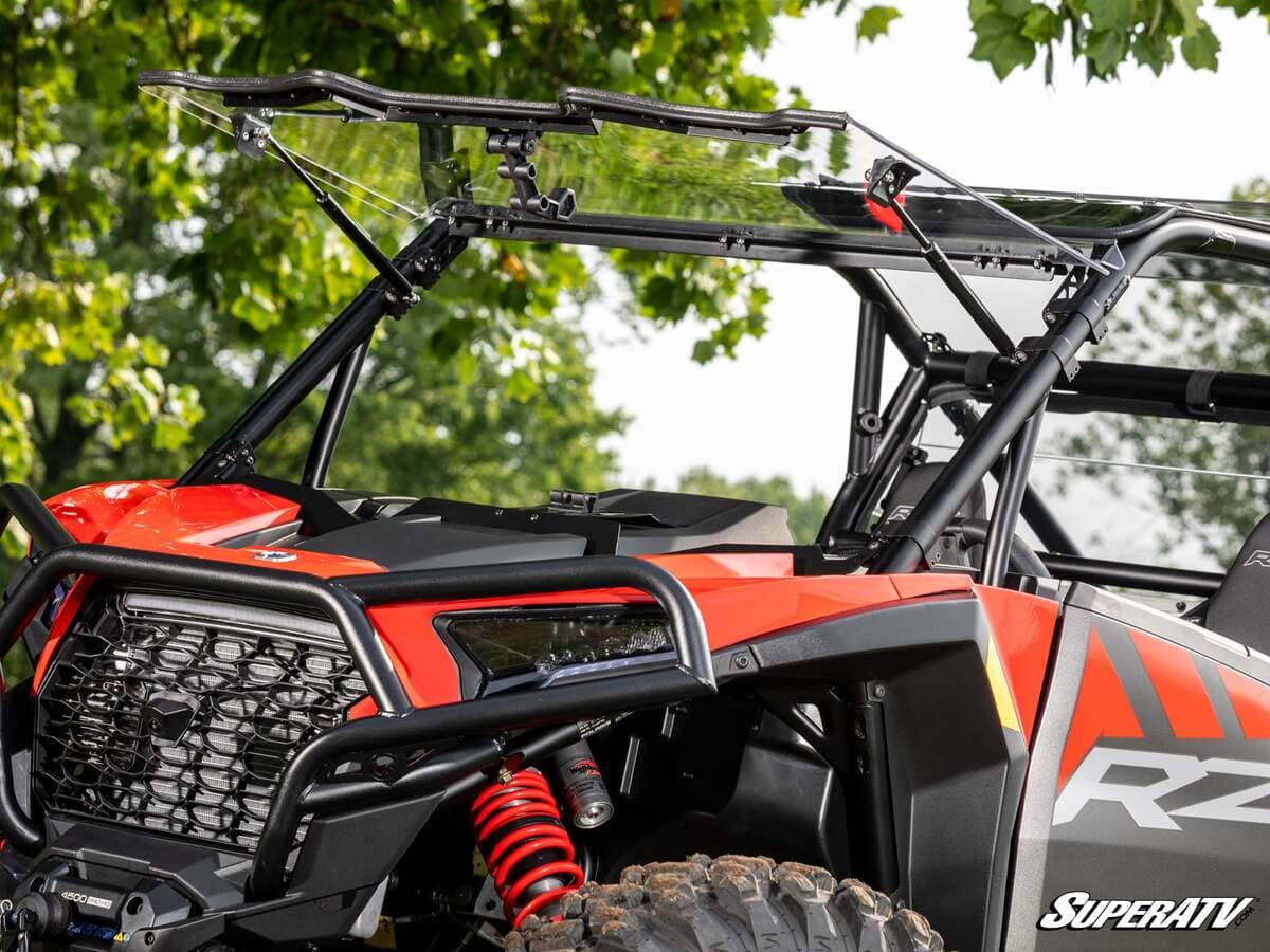 SuperATV Polaris RZR Xp Scratch-Resistant Flip Windshield
