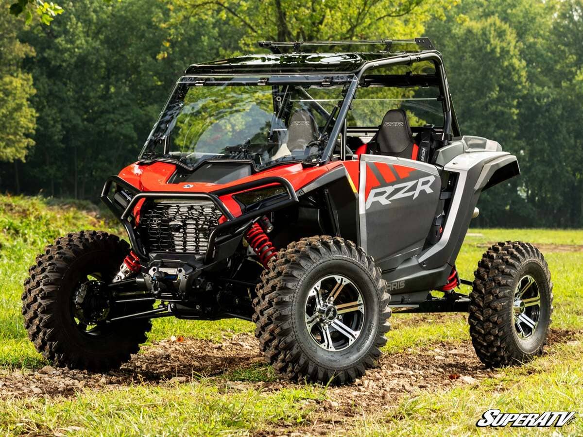 SuperATV Polaris RZR Xp Scratch-Resistant Flip Windshield