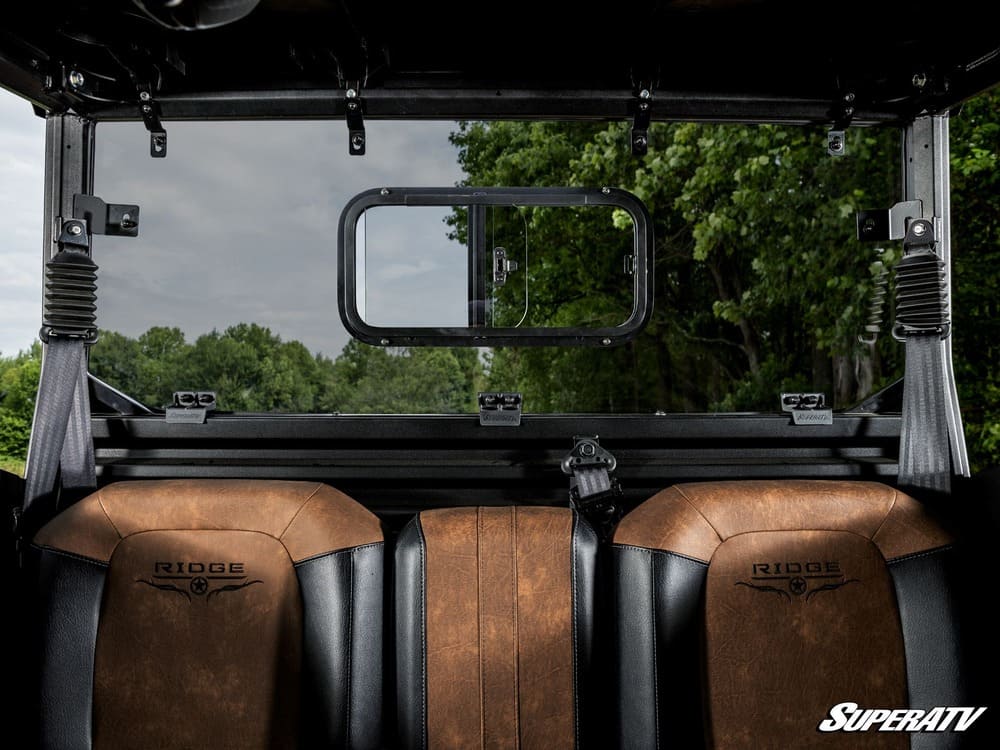 SuperATV Polycarbonate Rear Windshield Sliding Window Kit