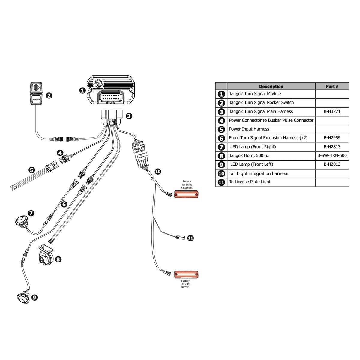 Switch Works Tango2 Vehicle Specific Turn-Signal Kit with All-In-One Controller & Taillight Integration