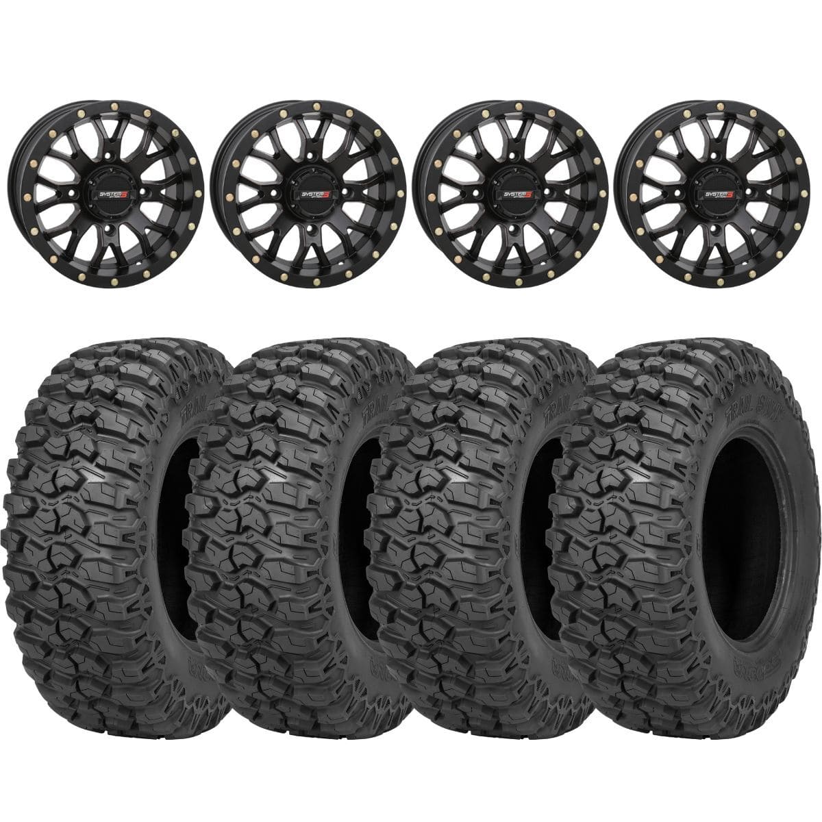 System 3 Black ST-3 & Sedona Trail Saw Wheel & Tire Kit