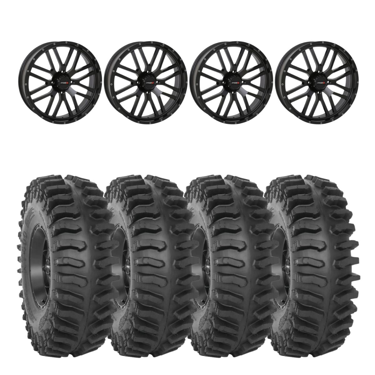 System 3 Black ST-3 & System 3 Extreme Trail Radial XT400 Extreme Trail Radial Wheel & Tire Kit