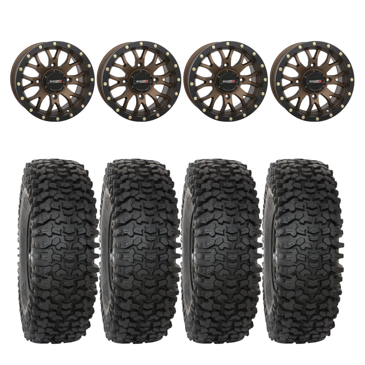 System 3 Bronze SB-4 Beadlock & System 3 RC500S 8 Ply Rock Crawler Wheel & Tire Kit