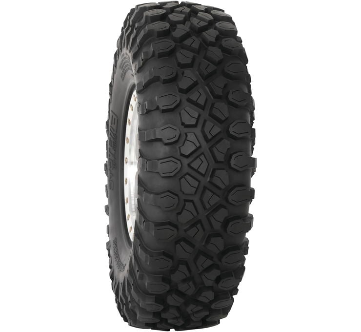 System 3 Gloss Black w/Matte Brushed Ring SB-9 Beadlock & System 3 Radial XC450 Wheel & Tire Kit