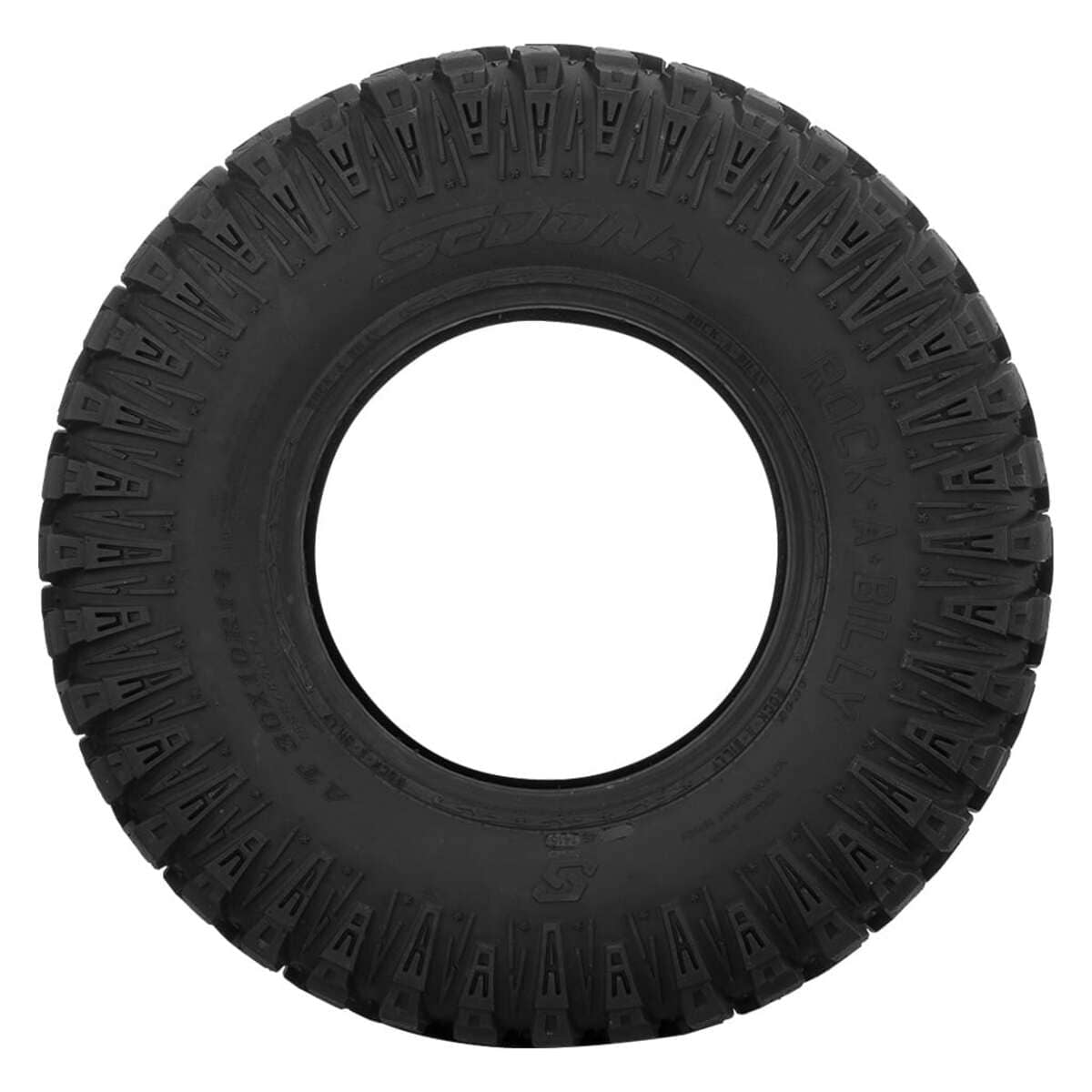System 3 Gloss Black With Matte Brushed Ring SB-9 Beadlock & Sedona Rockabilly Wheel & Tire Kit