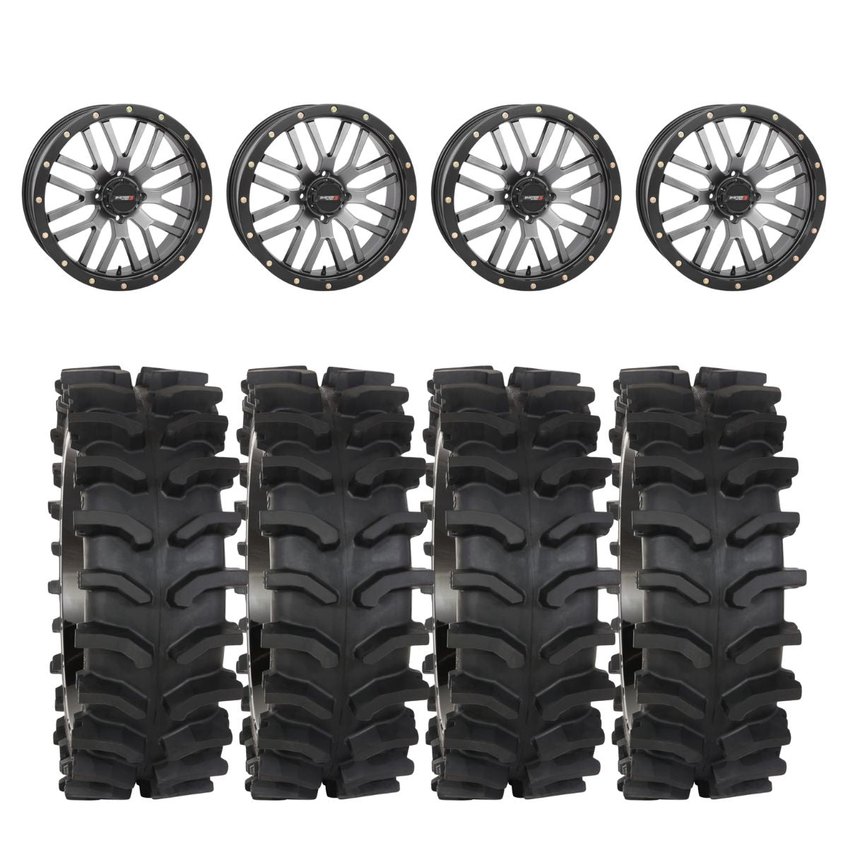 System 3 Grey ST-3 & System 3 XT400W Xtreme Mud Wheel & Tire Kit