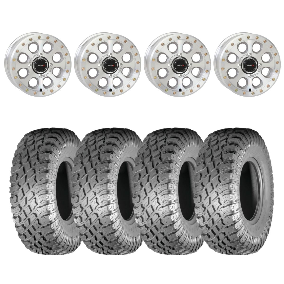 System 3 Machined SB-7 Beadlock & Atturo Trail Blade X/T Wheel & Tire Kit